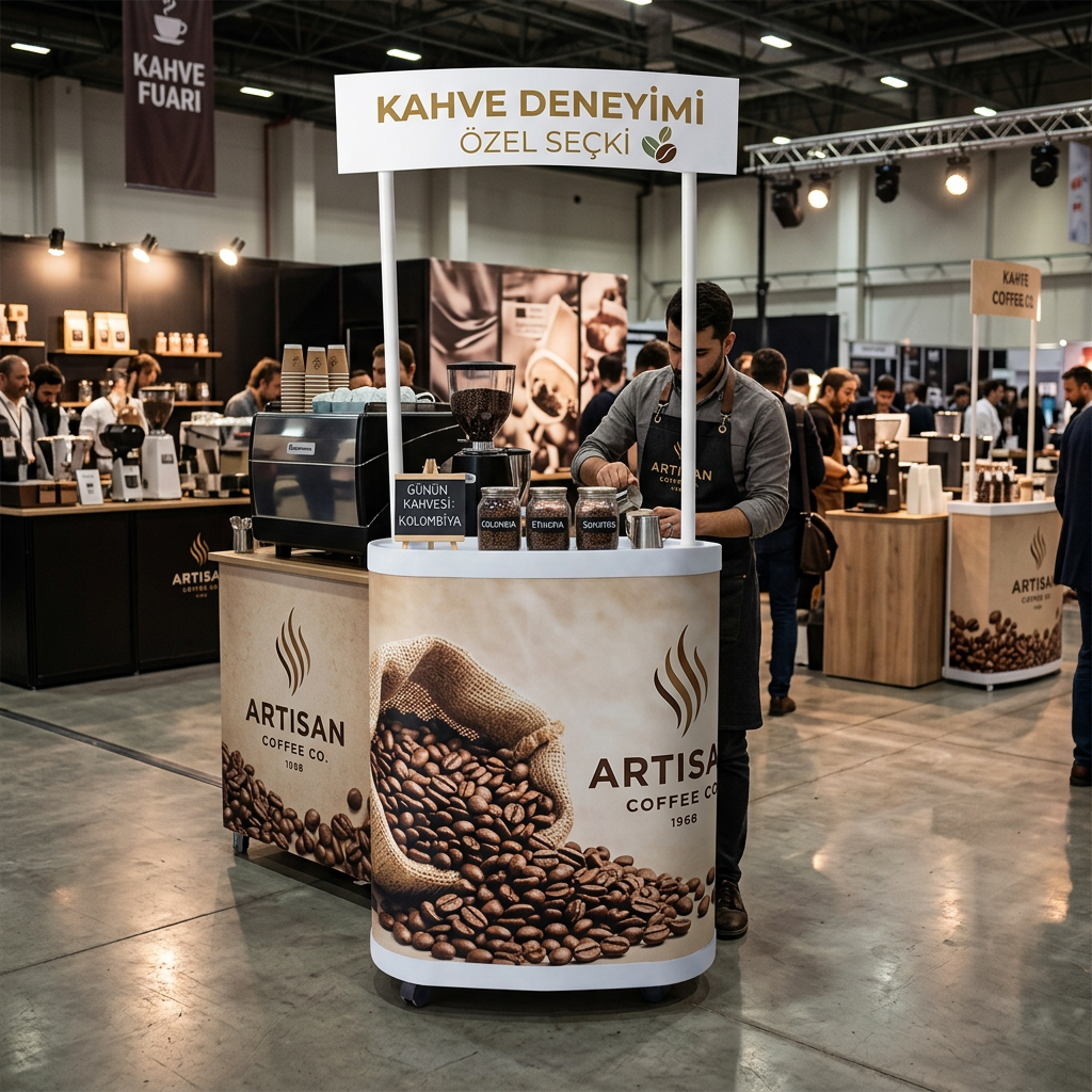 Kahve Tanıtım Fasülye Oval Stand