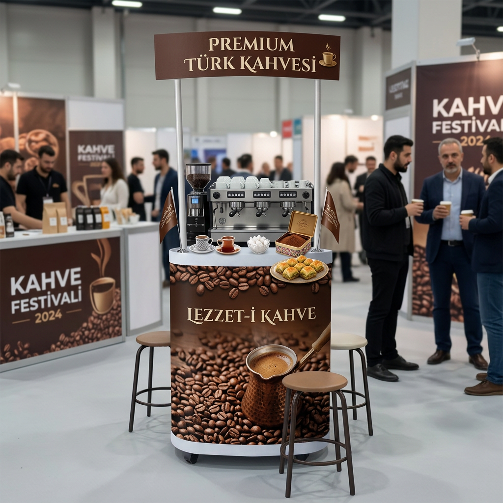 Kahve Tanıtım Fasülye Oval Stand